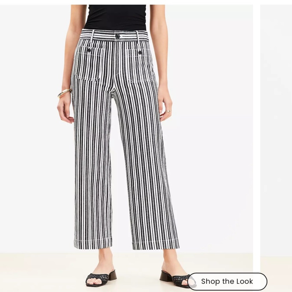 LOFT Palmer Wide Leg Crop pants